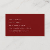 Geavanceerde rode kromme tekst visitekaartje (Achterkant)