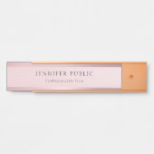 Geavanceerde Roos Gold Modern Sjabloon Trendy Deurbordje (Voorkant)