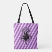 Geavanceerde roze strepe monogrammed tote bag (Achterkant)
