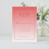 Geavanceerde Roze Verlopen RSVP Kaart (Staand voorkant)