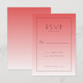 Geavanceerde Roze Verlopen RSVP Kaart (Voorkant / Achterkant)