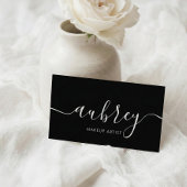 Geavanceerde scriptkalligrafie minimaal zwart visitekaartje