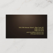 Geavanceerde Sepia Brown Modern Professional Visitekaartje (Achterkant)