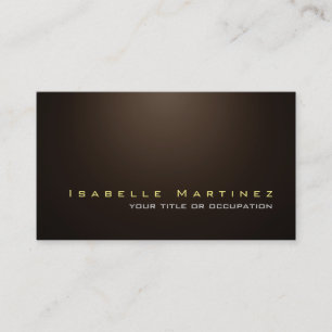 Geavanceerde Sepia Brown Modern Professional Visitekaartje