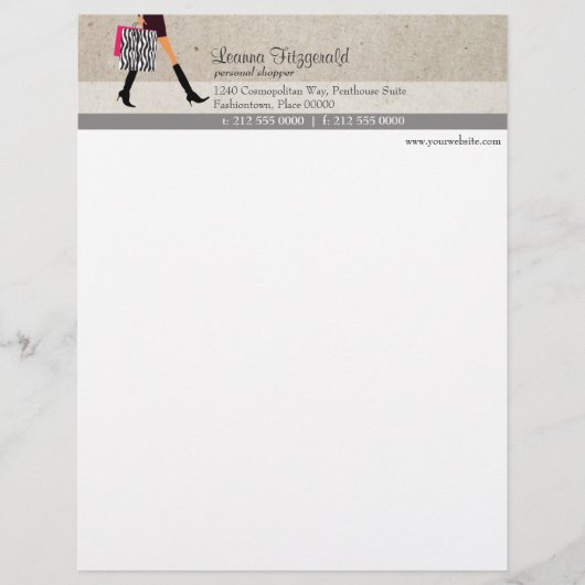 Geavanceerde Shopper Letterhead Custom Briefhoofd (Voorkant)
