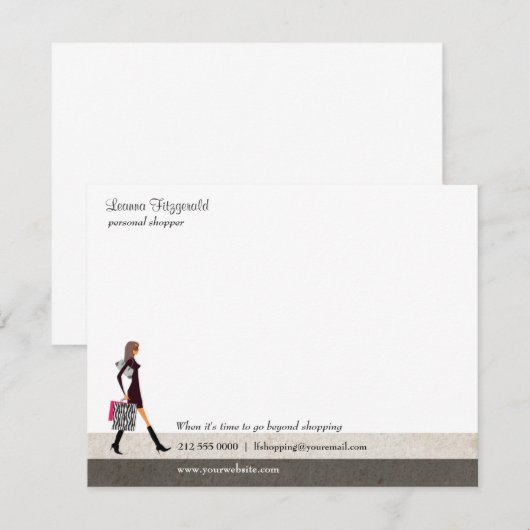 Geavanceerde Shopper Notecard Notitiekaartje (Voorkant / Achterkant)