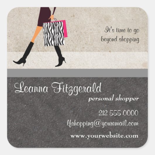 Geavanceerde shopper promotionele Sticker (Voorkant)