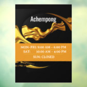 Geavanceerde Studio Signage: Achempong Gold Wave Raamsticker (Vel 3)