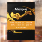 Geavanceerde Studio Signage: Achempong Gold Wave Raamsticker (Vel 2)