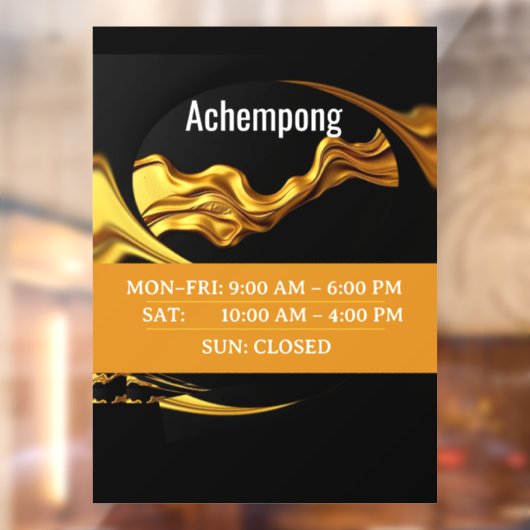 Geavanceerde Studio Signalisatie: Achempong Gold W Raamsticker (Vel 2)