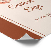 Geavanceerde Terracotta Pampas Salie Boho Bloemstu Poster (Hoek)