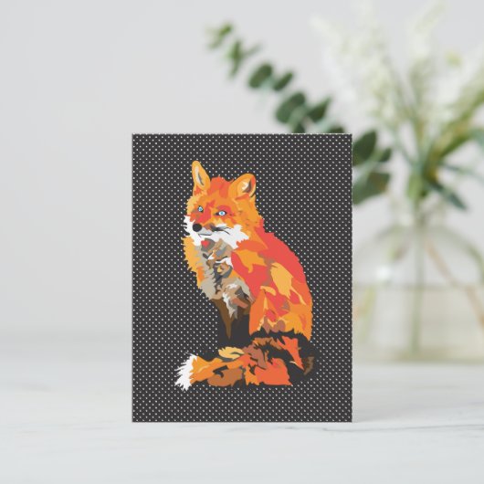 Geavanceerde vos briefkaart (Staand voorkant)