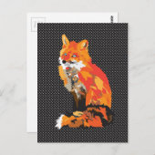 Geavanceerde vos briefkaart (Voorkant / Achterkant)