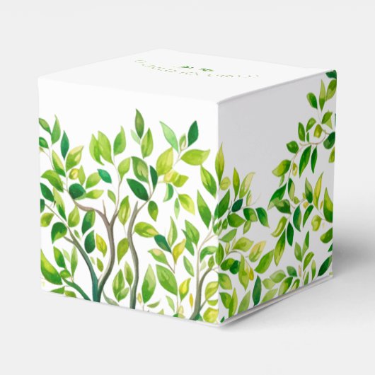 Geavanceerde waterverf boom Upsherin Upshernish Bedankdoosjes (Achterkant)