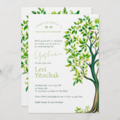 Geavanceerde waterverf boom Upsherin Upshernish Kaart (Voorkant / Achterkant)