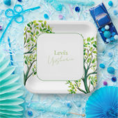 Geavanceerde waterverf boom Upsherin Upshernish Papieren Bordje (Feest)