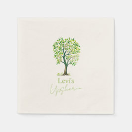 Geavanceerde waterverf boom Upsherin Upshernish Servet