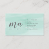 Geavanceerde waterverf-munt eenvoudig visitekaartje (Achterkant)