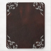 Geavanceerde Westerne lederen bruiloft Muismat (Voorkant)