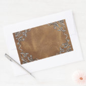 Geavanceerde Westerne lederen bruiloft Rechthoekige Sticker (Envelop)
