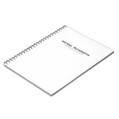 Geavanceerde White Black Masculine Custom Notitieboek (Linkerzijde)