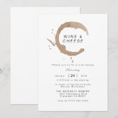 Geavanceerde wijn & kaas | Uitnodigen Kaart (Voorkant / Achterkant)
