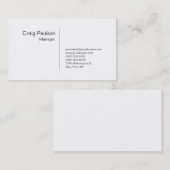 Geavanceerde Wit-Visitekaartje van de Manager met  Visitekaartje (Voorkant / Achterkant)