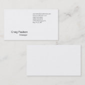 Geavanceerde Wit-Visitekaartje van de Manager met  Visitekaartje (Voorkant / Achterkant)