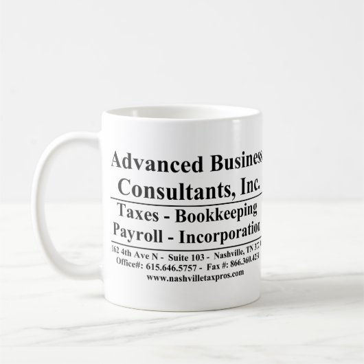 Geavanceerde Zakelijke Koffiemok (Links)
