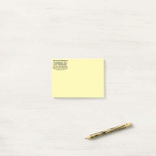 Geavanceerde zakelijke post-it® notes (Op bureau)