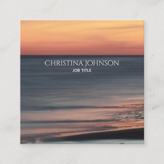 Geavanceerde zonneschijn voor Beach Vierkante Visitekaartje (Voorkant)