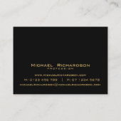 Geavanceerde zwart goud mannelijk visitekaartje (Achterkant)