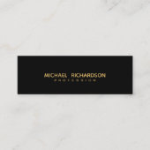Geavanceerde zwart goud mannelijke slanke lijn mini visitekaartje (Voorkant)