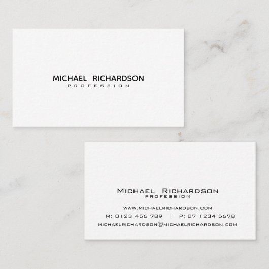 Geavanceerde zwart goud wit stijlvol visitekaartje (Voorkant / Achterkant)