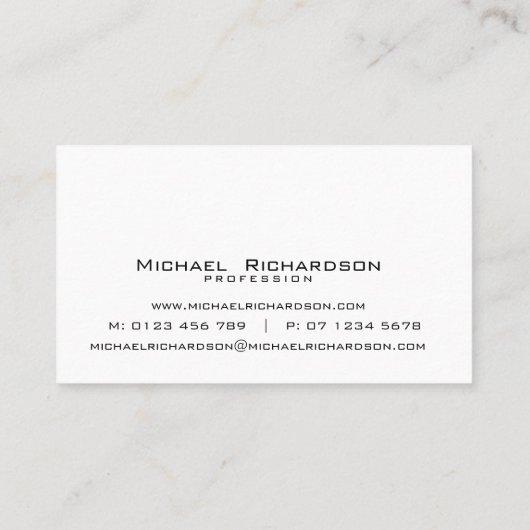 Geavanceerde zwart op zilver staal unisex visitekaartje (Achterkant)