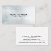 Geavanceerde zwart op zilver staal unisex visitekaartje (Voorkant / Achterkant)