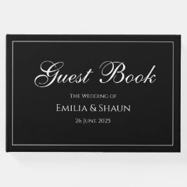 Geavanceerde zwart-wit bruiloft gastenboek