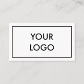 Geavanceerde zwart-wit Logo minimaal Visitekaartje (Voorkant)