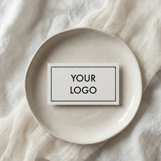 Geavanceerde zwart-wit Logo minimaal Visitekaartje