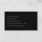 Geavanceerde zwarte cursieve tekst visitekaartje (Achterkant)