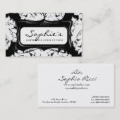 Geavanceerde zwarte en witte Damask Visitekaartje (Voorkant / Achterkant)
