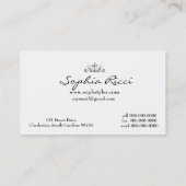 Geavanceerde zwarte en witte Damask Visitekaartje (Achterkant)