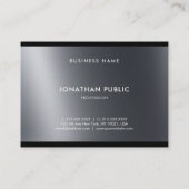 Geavanceerde zwarte witte, moderne grafische vormg visitekaartje (Achterkant)