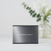 Geavanceerde zwarte witte, moderne grafische vormg visitekaartje (Staand voorkant)