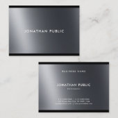 Geavanceerde zwarte witte, moderne grafische vormg visitekaartje (Voorkant / Achterkant)