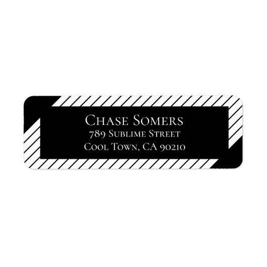 Geavanceerde zwarte witte pin Stripes, speciaal ge Etiket (Voorkant)