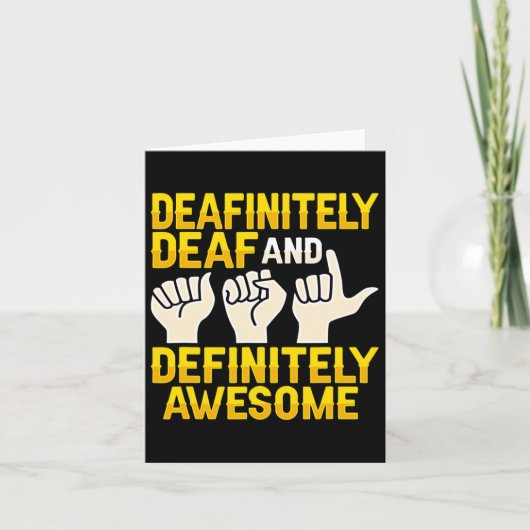 Gebaar ASL-handgebaar dove gehoorverlies bewustzij Kaart (Voorkant)