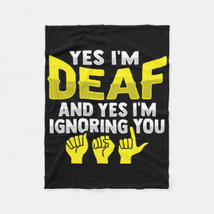 Gebaar met asl-hand Gebarentaal Bewustwording Geho Fleece Deken