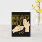 Gebaar met ASL-hand Gebarentaal Doof Bewustzijn Ge Kaart (Gele Bloem)