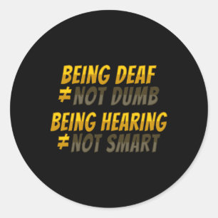 Gebaar met de hand voor gebarentaal Doof Bewustzij Ronde Sticker